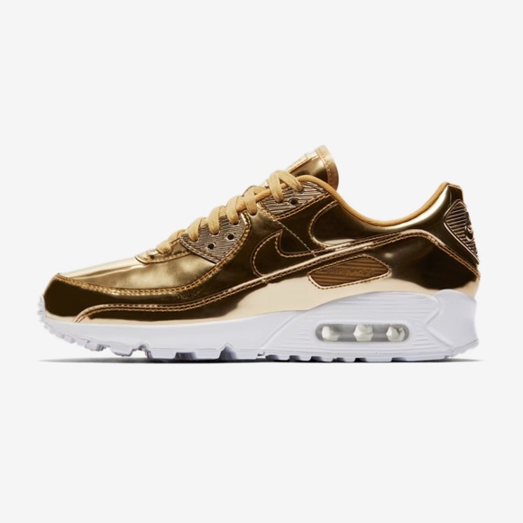 Women’s Nike Air Max 90 in Gold size 8.5 - Picture 2 of 10